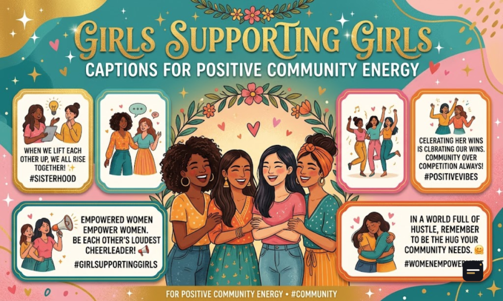 Girls Supporting Girls Captions for Positive Community Energy