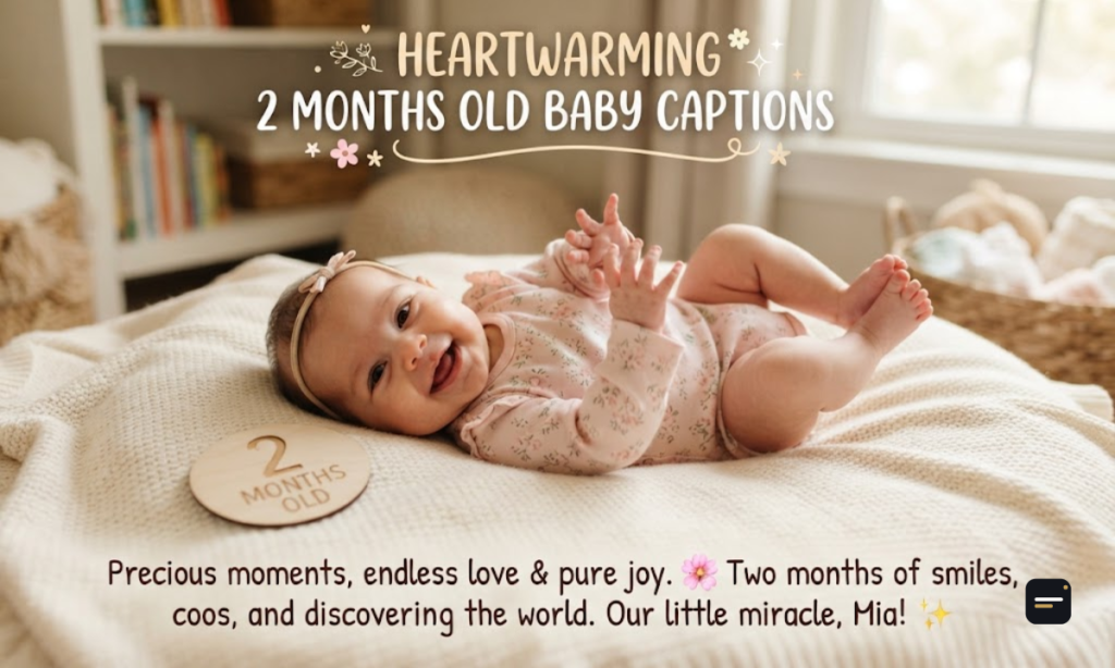 Heartwarming 2 Months Old Baby Captions