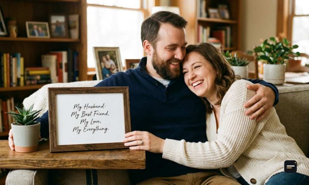 One Line Caption for Husband