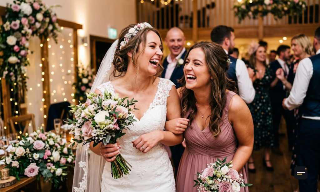 One Line Funny Sister Wedding Captions for Instagram with Big Laughs