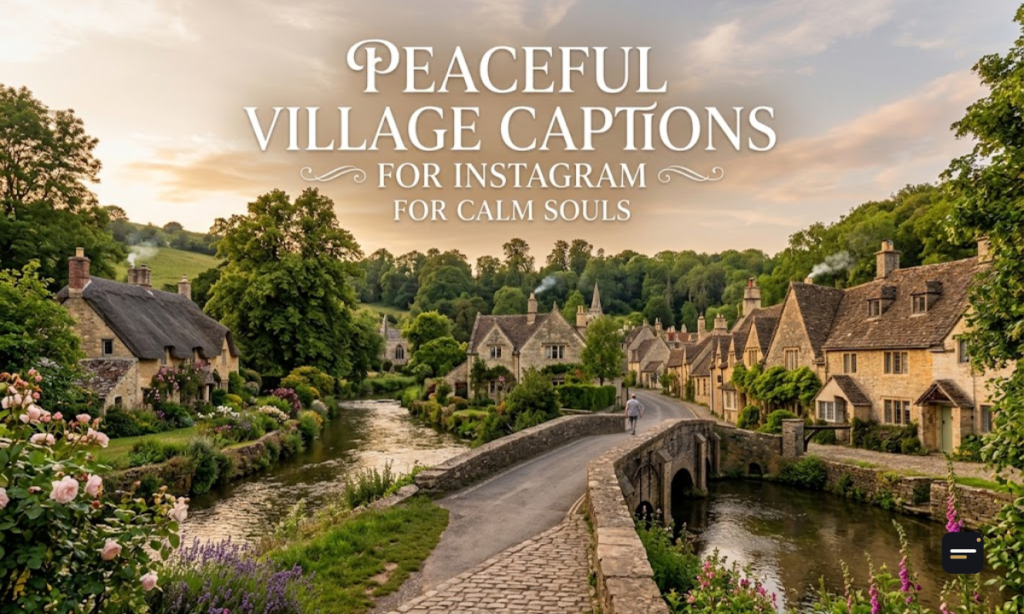 Peaceful Village Captions for Instagram for Calm Souls