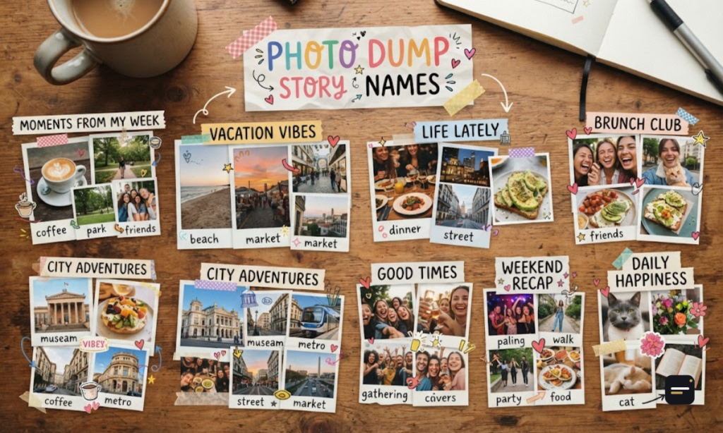 Photo Dump Story Names
