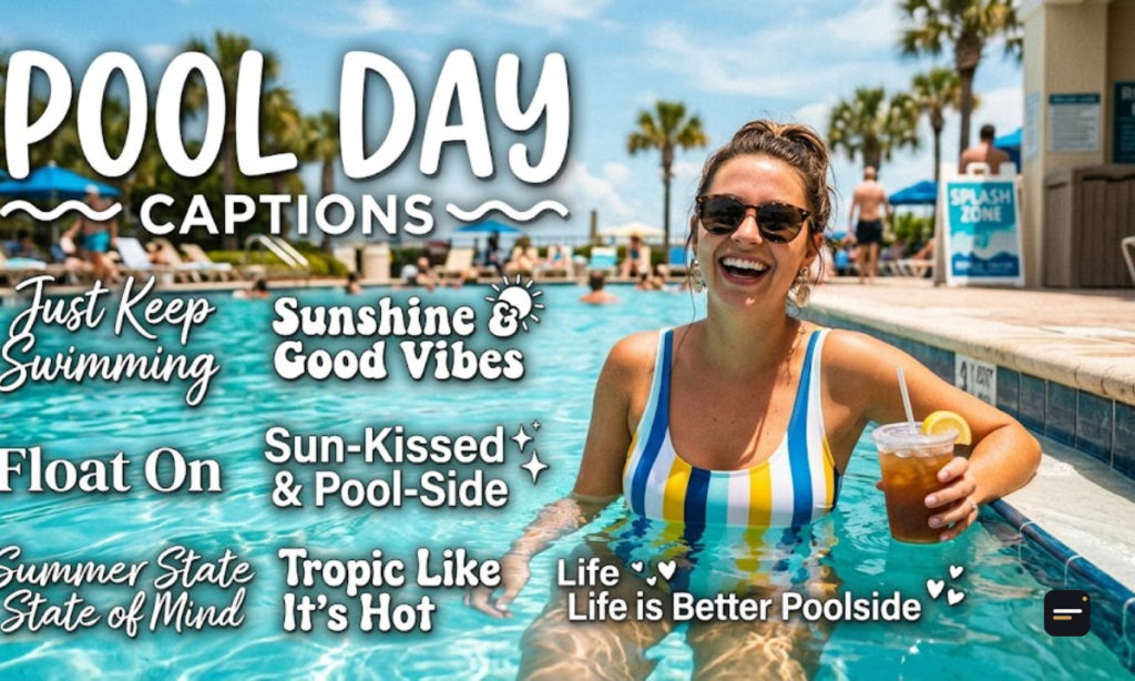 Pool Day Captions