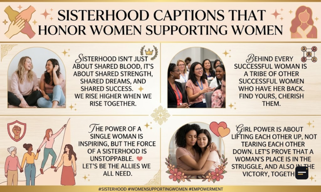 Sisterhood Captions That Honor Women Supporting Women