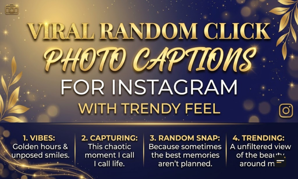 Viral Random Click Photo Captions For Instagram With Trendy Feel