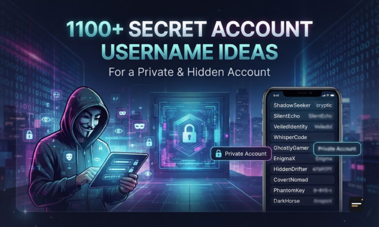 1100+ Secret Account Username Ideas for a Private & Hidden Account