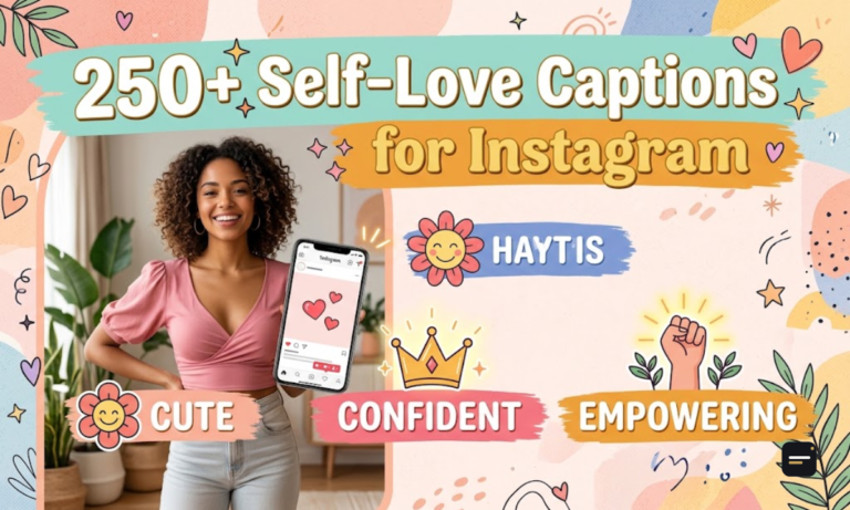 250+ Self-Love Captions for Instagram Cute, Confident & Empowering Ideas