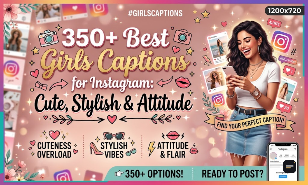 350+ Best Girls Captions for Instagram Cute, Stylish & Attitude