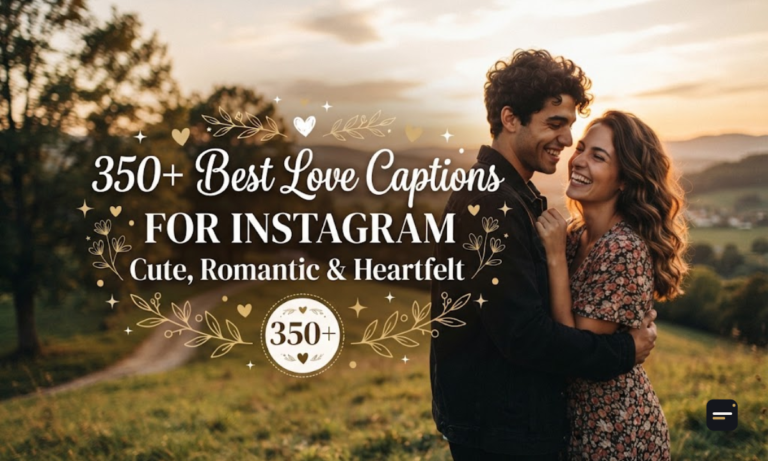 350+ Best Love Captions for Instagram Cute, Romantic & Heartfelt