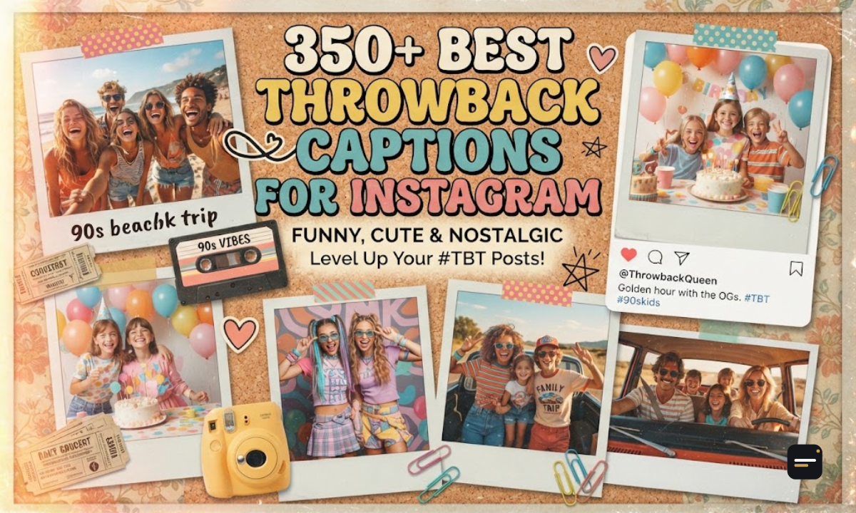 350+ Best Throwback Captions for Instagram Funny, Cute & Nostalgic
