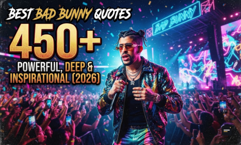 450+ Best Bad Bunny Quotes Powerful, Deep & Inspirational (2026)