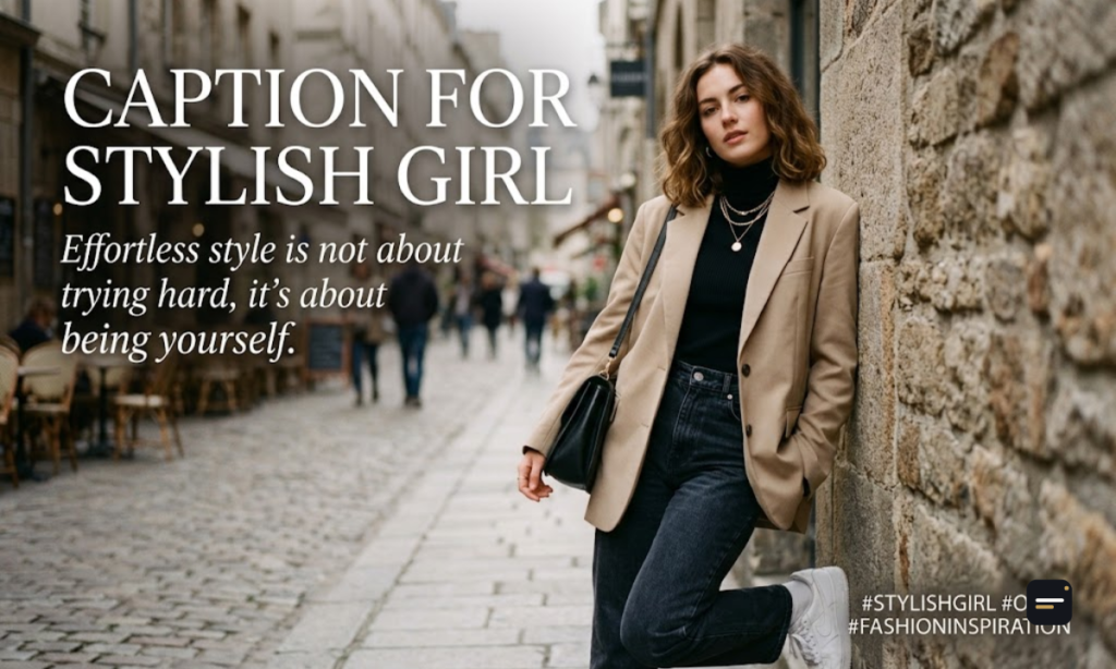 Caption for Stylish Girl
