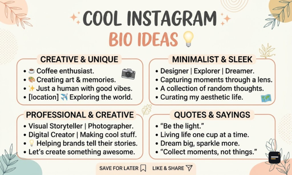 Cool Instagram Bio Ideas