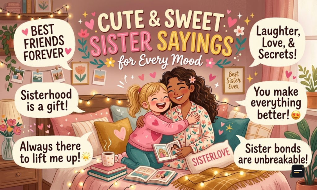 Cute & Sweet Sister Sayings for Every Mood