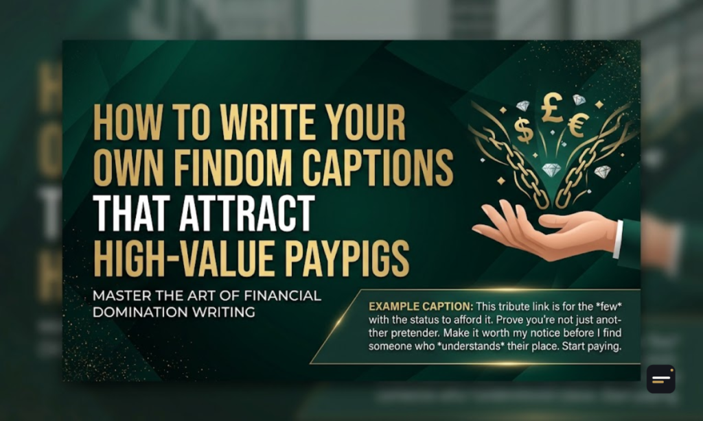 How to Write Your Own Findom Captions That Attract High-Value Paypigs