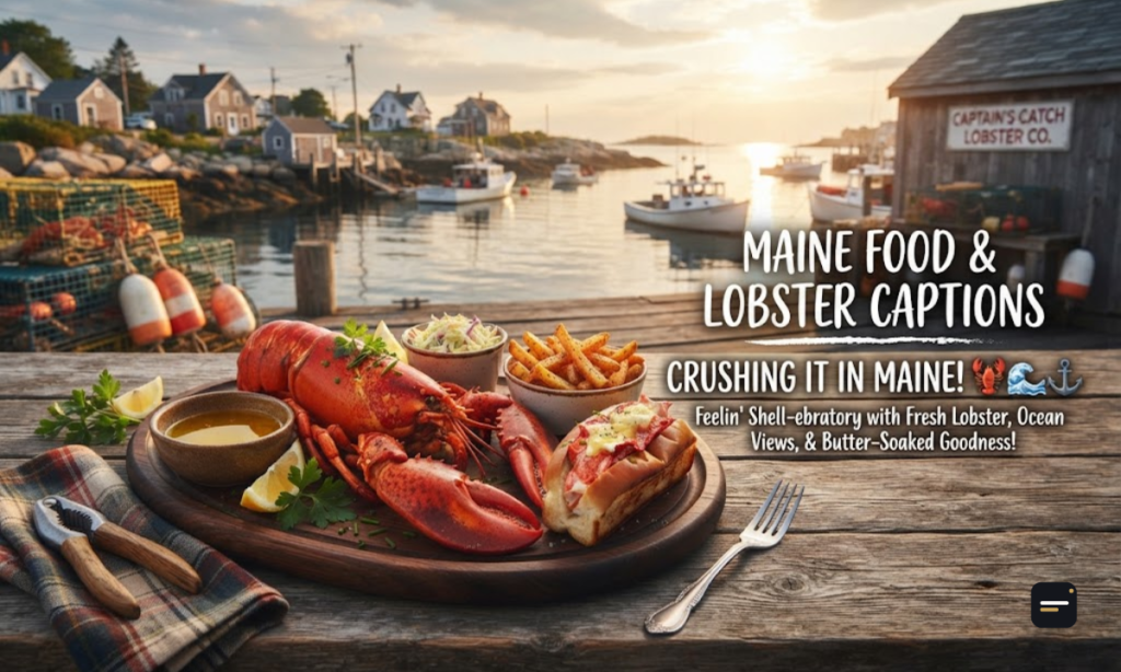Maine Food & Lobster Captions