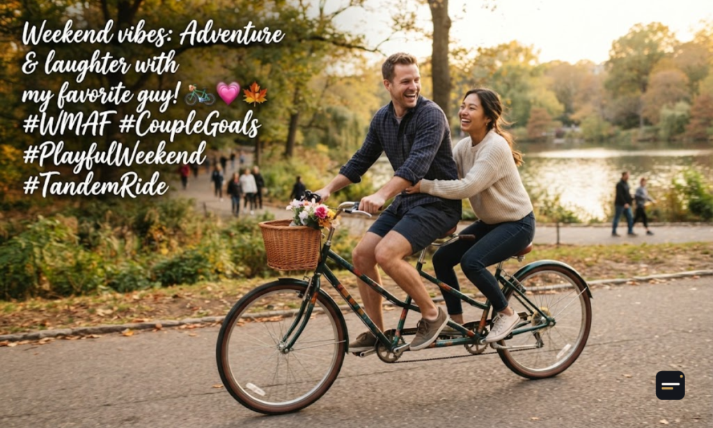 Playful Weekend WMAF Captions for Fun Couple Activities