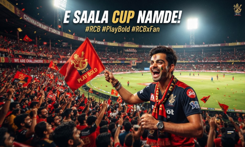 RCB Attitude Captions for Die-Hard Fans