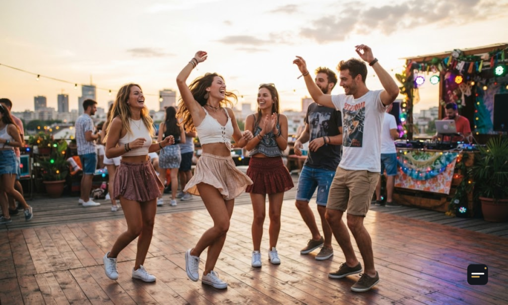 Short Dance Captions with Friends