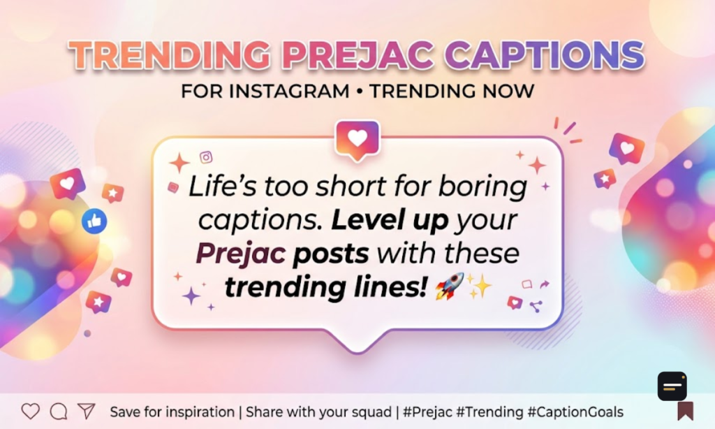 Trending Prejac Captions for Instagram